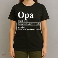 Opa Dictionary Like A Grandpa Just Way Cooler T-Shirt thumb 4