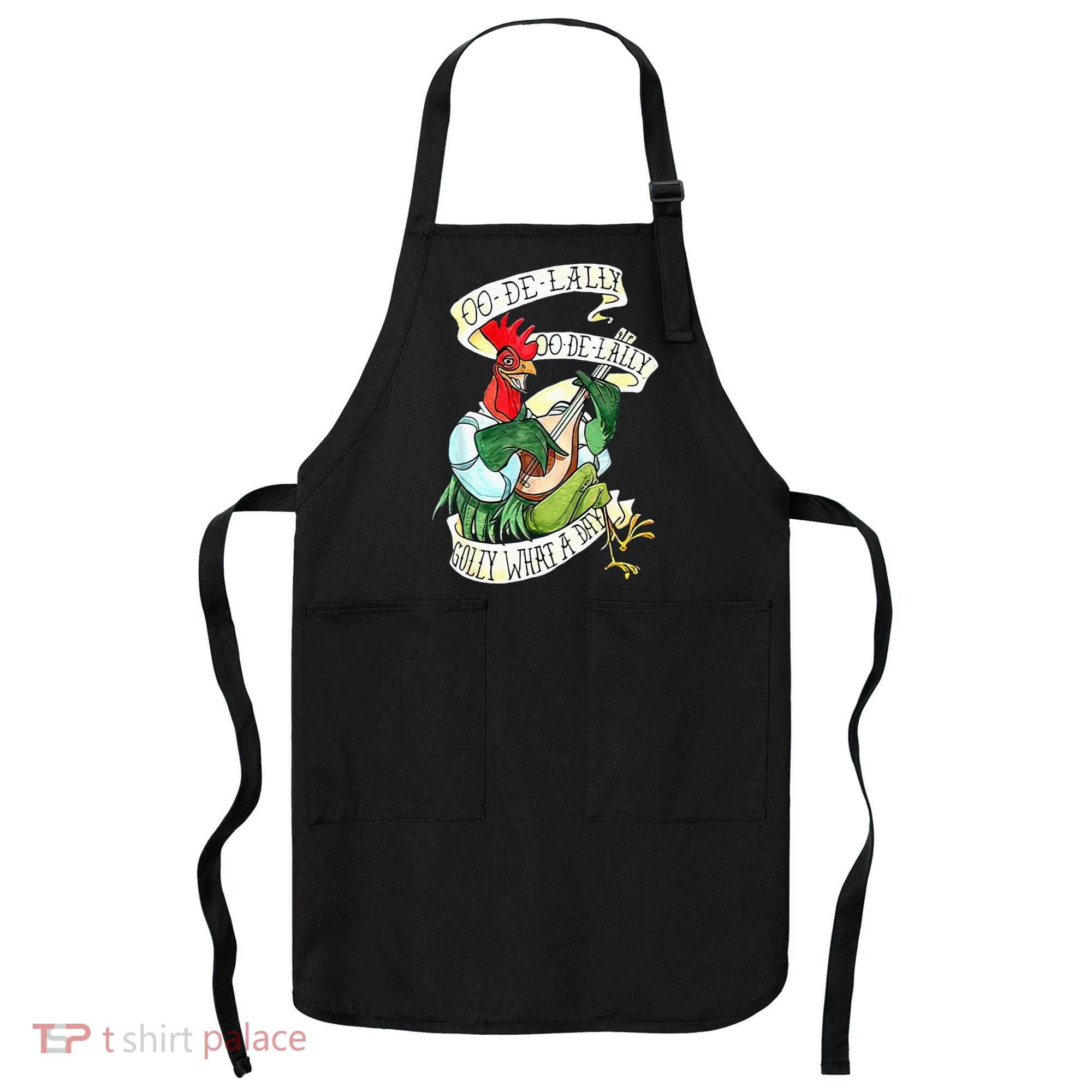 OO DE LALLY GOLLY What A Day Rooster Playing  Apron