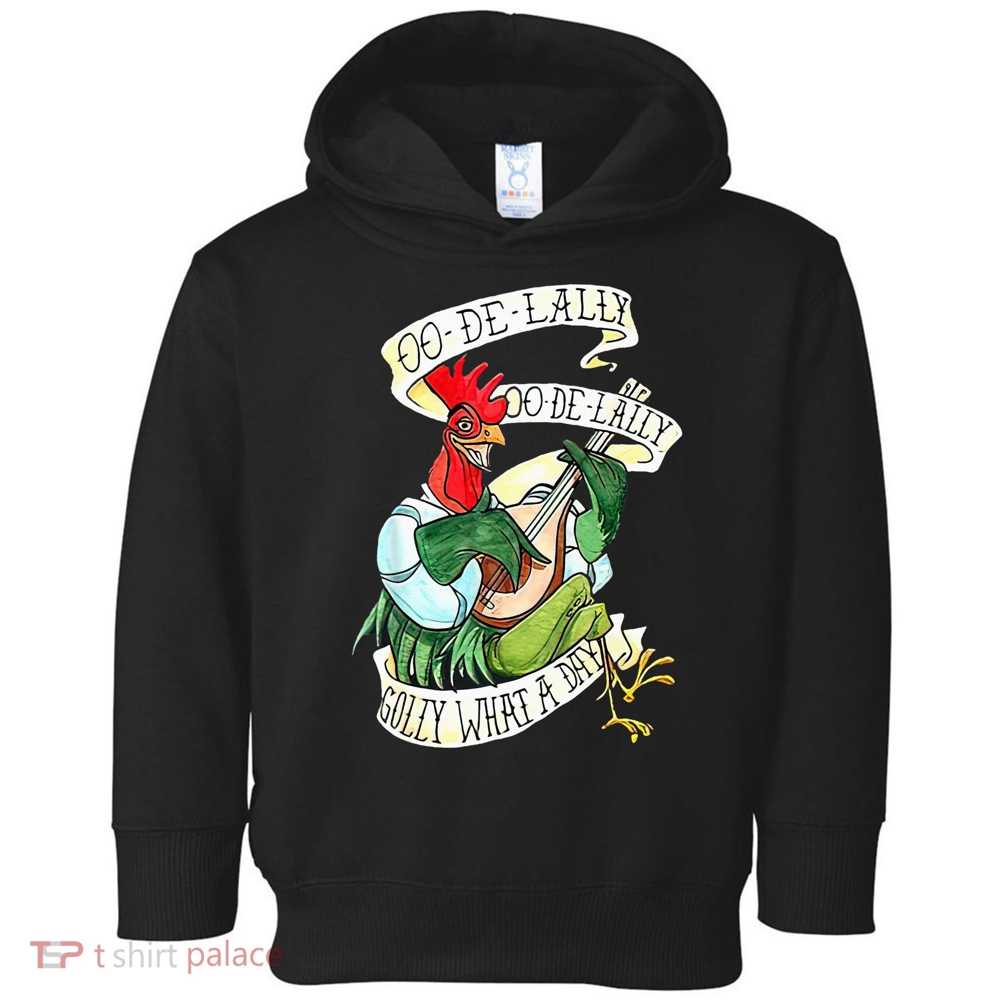 OO DE LALLY GOLLY What A Day Rooster Playing  Toddler Hoodie