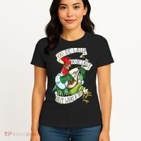 OO DE LALLY GOLLY What A Day Rooster Playing  Women's T-Shirt thumb 4