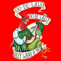 OO DE LALLY GOLLY What A Day Rooster Playing  Santa Hat thumb 1