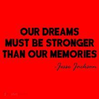 Our Dreams Must Be Stronger Than Our Memories Jesse Jackson Quote Santa Hat thumb 1