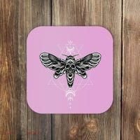 Occult Death Moth Mystic Death Moth And Sacred Geometry Coaster thumb 0