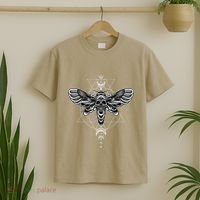 Occult Death Moth Mystic Death Moth And Sacred Geometry T-Shirt thumb 2