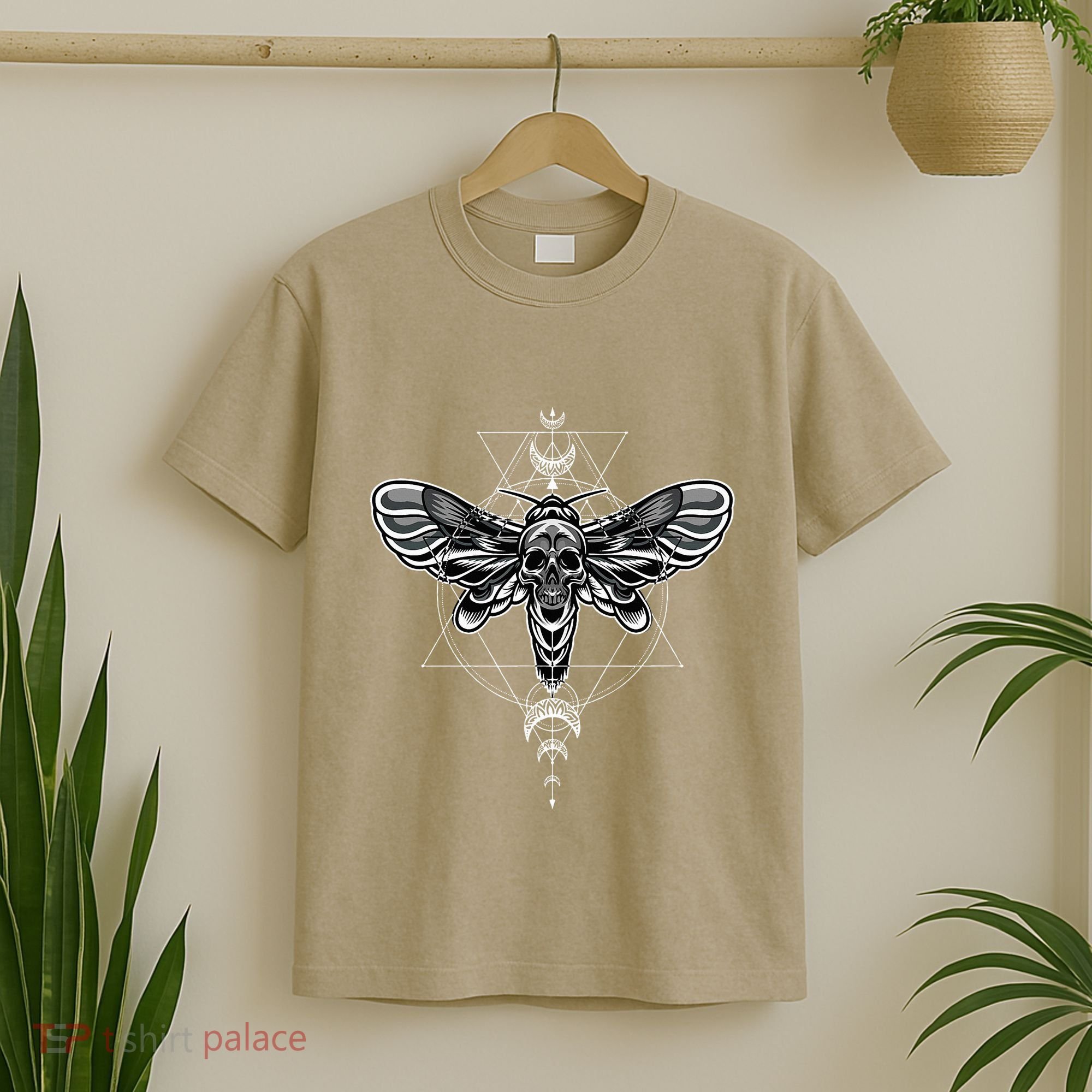 Occult Death Moth Mystic Death Moth And Sacred Geometry T-Shirt