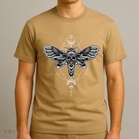 Occult Death Moth Mystic Death Moth And Sacred Geometry T-Shirt thumb 3