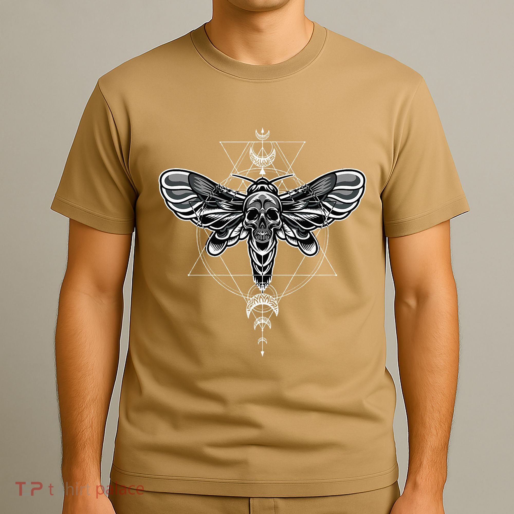 Occult Death Moth Mystic Death Moth And Sacred Geometry T-Shirt