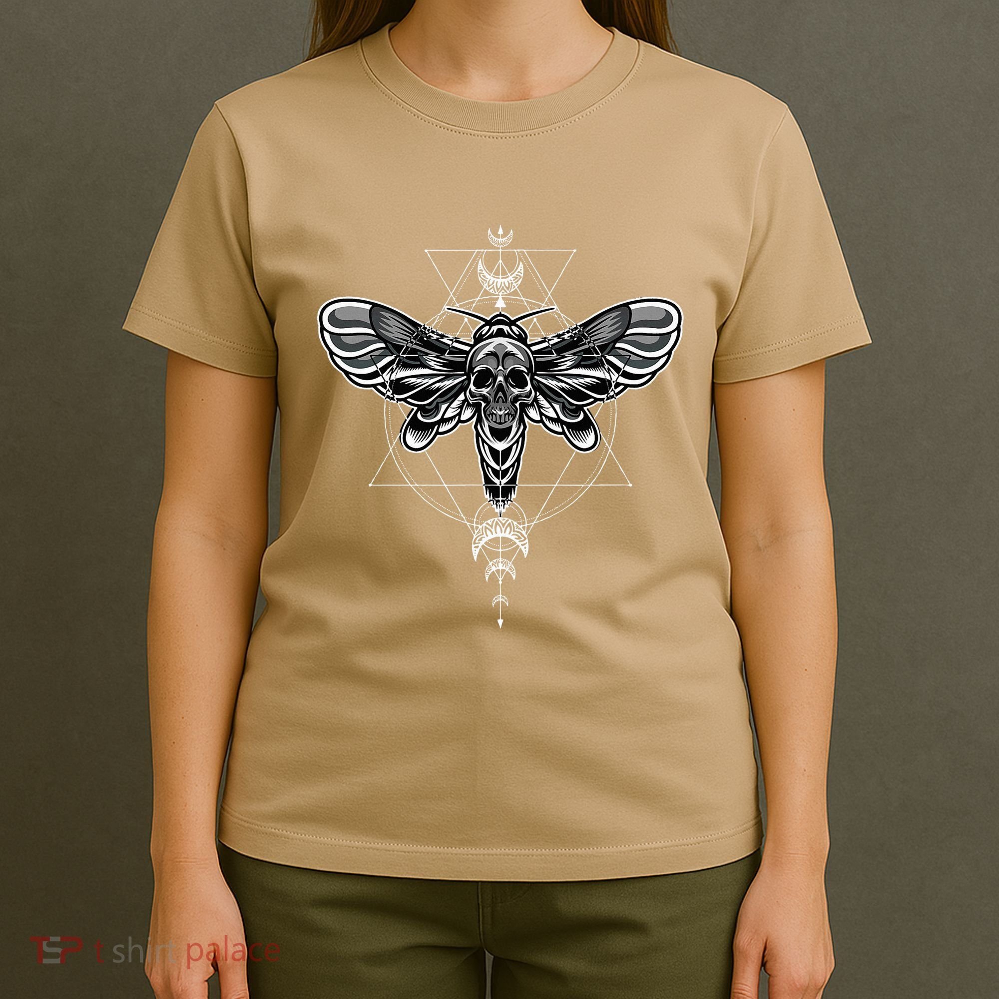 Occult Death Moth Mystic Death Moth And Sacred Geometry T-Shirt