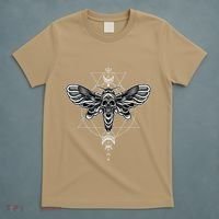 Occult Death Moth Mystic Death Moth And Sacred Geometry T-Shirt thumb 5