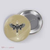 Occult Death Moth Mystic Death Moth And Sacred Geometry Button thumb 0
