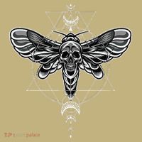 Occult Death Moth Mystic Death Moth And Sacred Geometry Mousepad thumb 1
