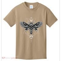 Occult Death Moth Mystic Death Moth And Sacred Geometry Kids T-Shirt thumb 0