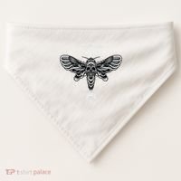 Occult Death Moth Mystic Death Moth And Sacred Geometry USA-Made Doggie Bandana thumb 0