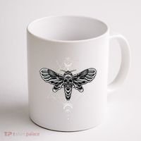 Occult Death Moth Mystic Death Moth And Sacred Geometry Coffee Mug thumb 1