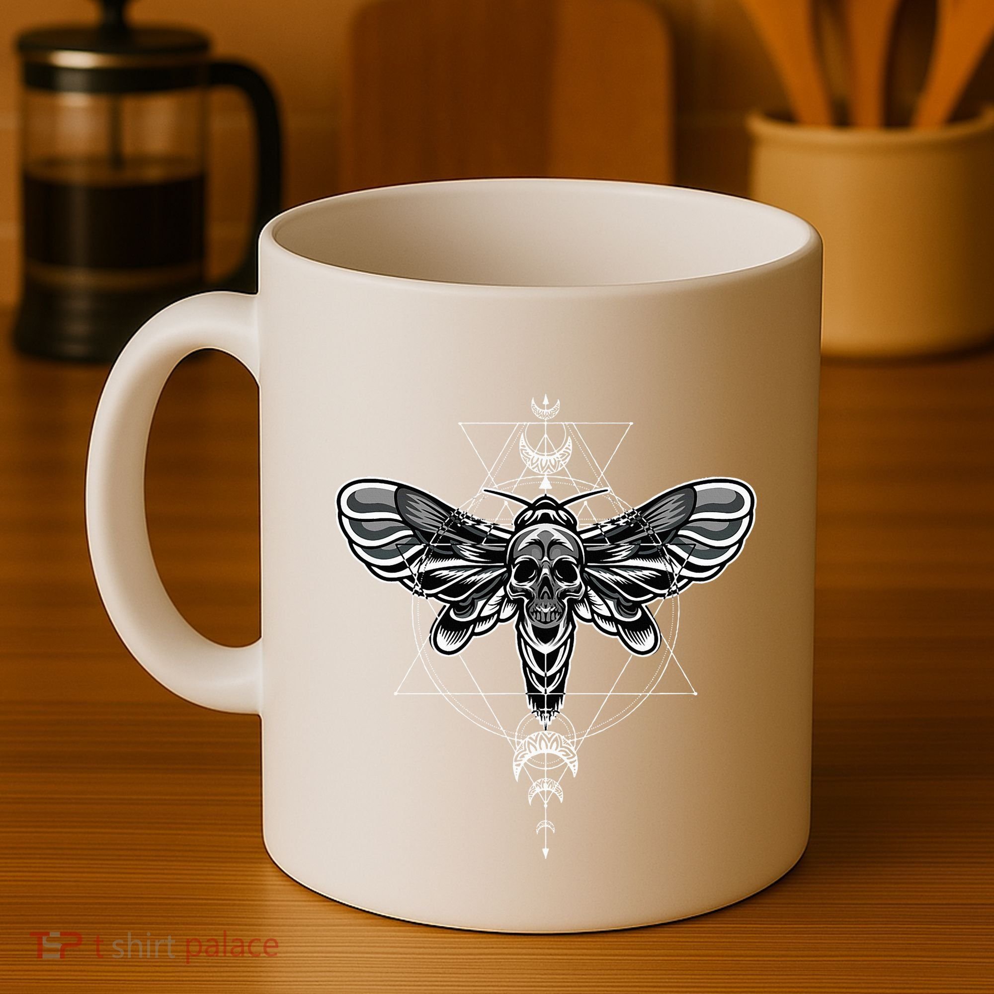 Occult Death Moth Mystic Death Moth And Sacred Geometry Coffee Mug