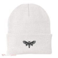 Occult Death Moth Mystic Death Moth And Sacred Geometry Beanie thumb 0