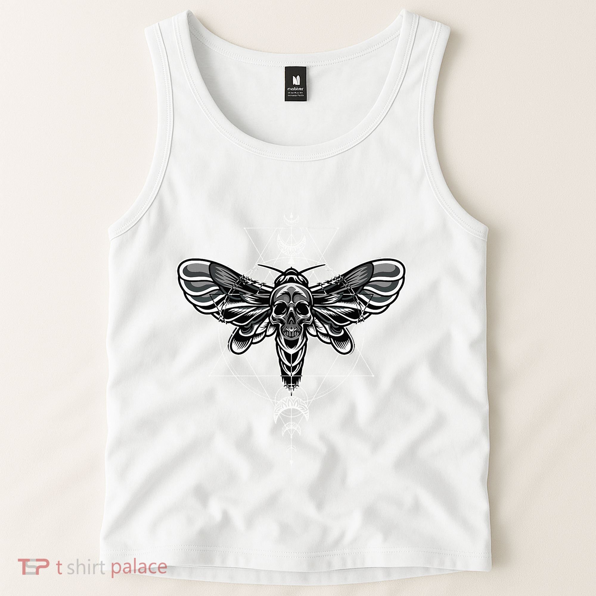 Occult Death Moth Mystic Death Moth And Sacred Geometry Tank Top