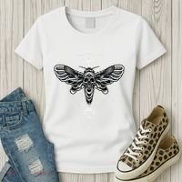 Occult Death Moth Mystic Death Moth And Sacred Geometry Women's T-Shirt thumb 3
