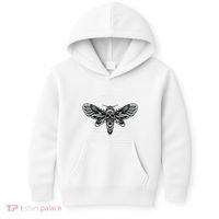 Occult Death Moth Mystic Death Moth And Sacred Geometry Kids Hoodie thumb 0
