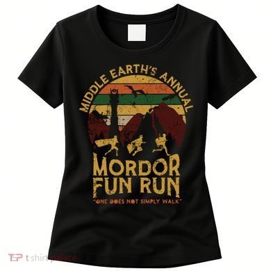 One Does Not Simply Walk Vintage Middle EarthS Annual Mordor Fun Run Women's T-Shirt