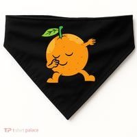 Orange Dabbing Orange Fruit Love Oranges USA-Made Doggie Bandana thumb 0
