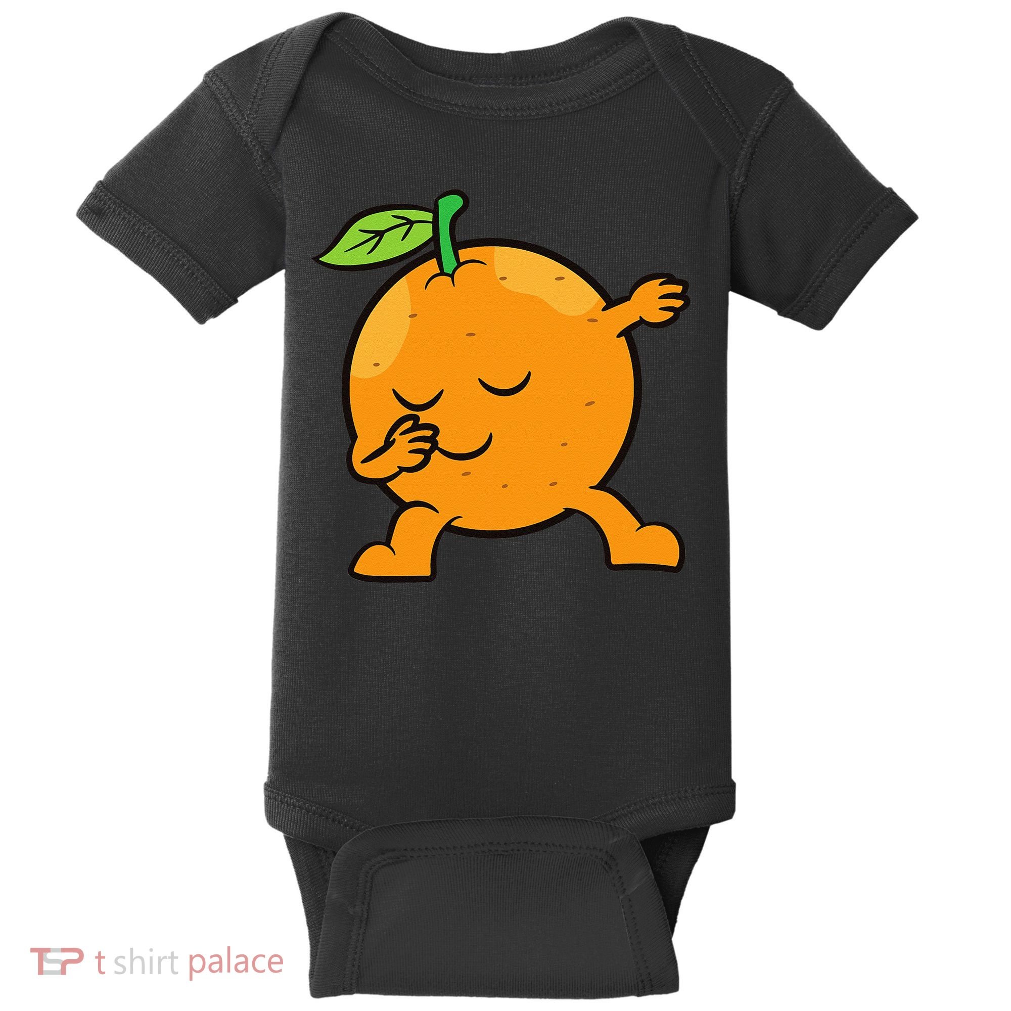 Orange Dabbing Orange Fruit Love Oranges Baby Bodysuit