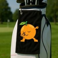 Orange Dabbing Orange Fruit Love Oranges Golf Towel thumb 2