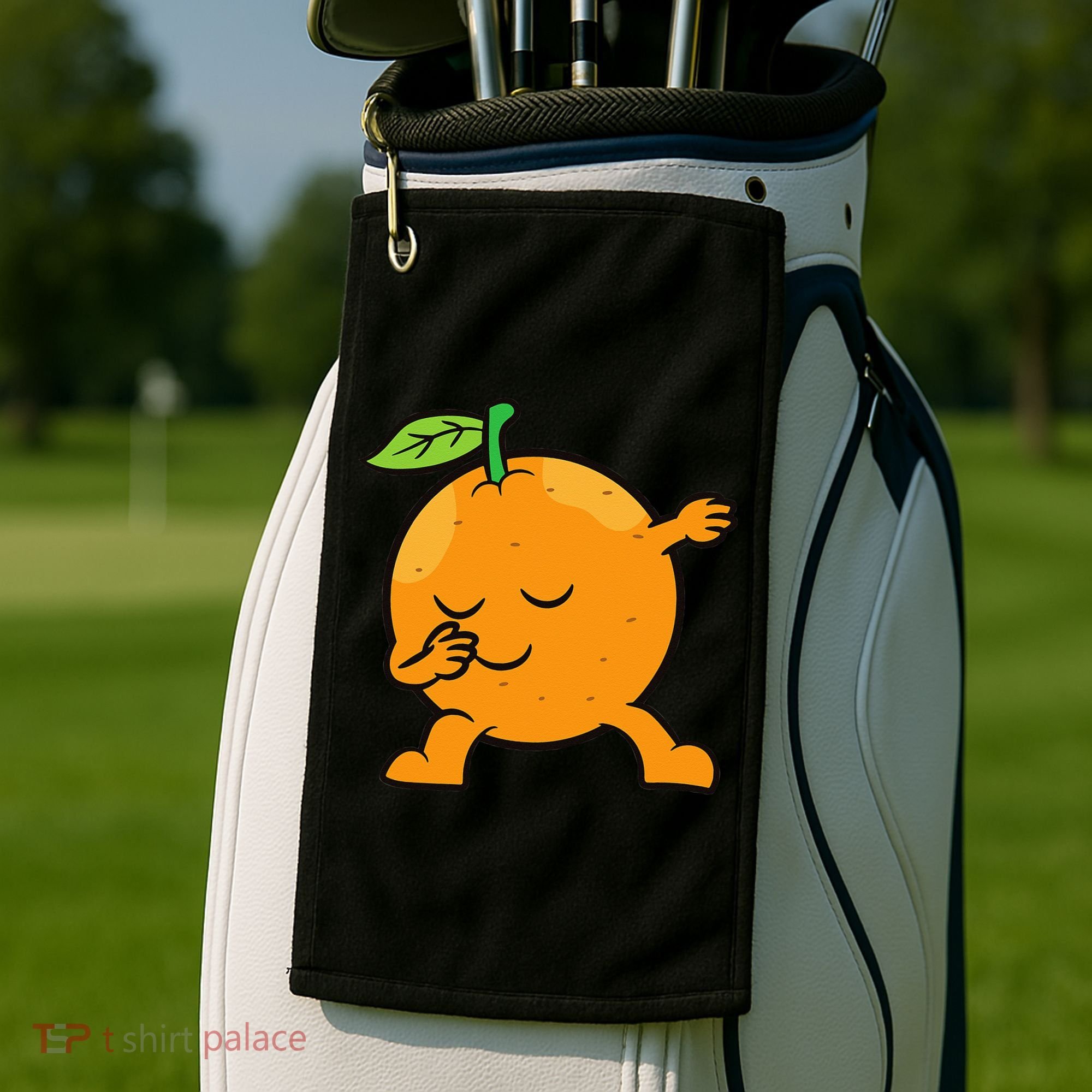 Orange Dabbing Orange Fruit Love Oranges Golf Towel