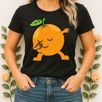 Orange Dabbing Orange Fruit Love Oranges Women's T-Shirt thumb 2