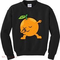 Orange Dabbing Orange Fruit Love Oranges Kids Sweatshirt thumb 0