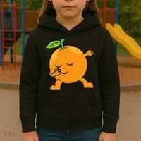 Orange Dabbing Orange Fruit Love Oranges Kids Hoodie thumb 3