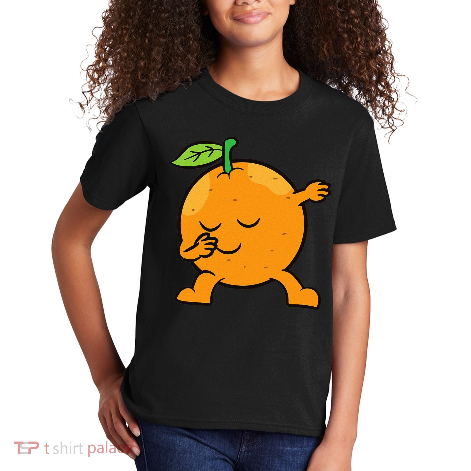 Orange Dabbing Orange Fruit Love Oranges Kids T-Shirt