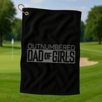 Outnumbered Dad Golf Towel thumb 1