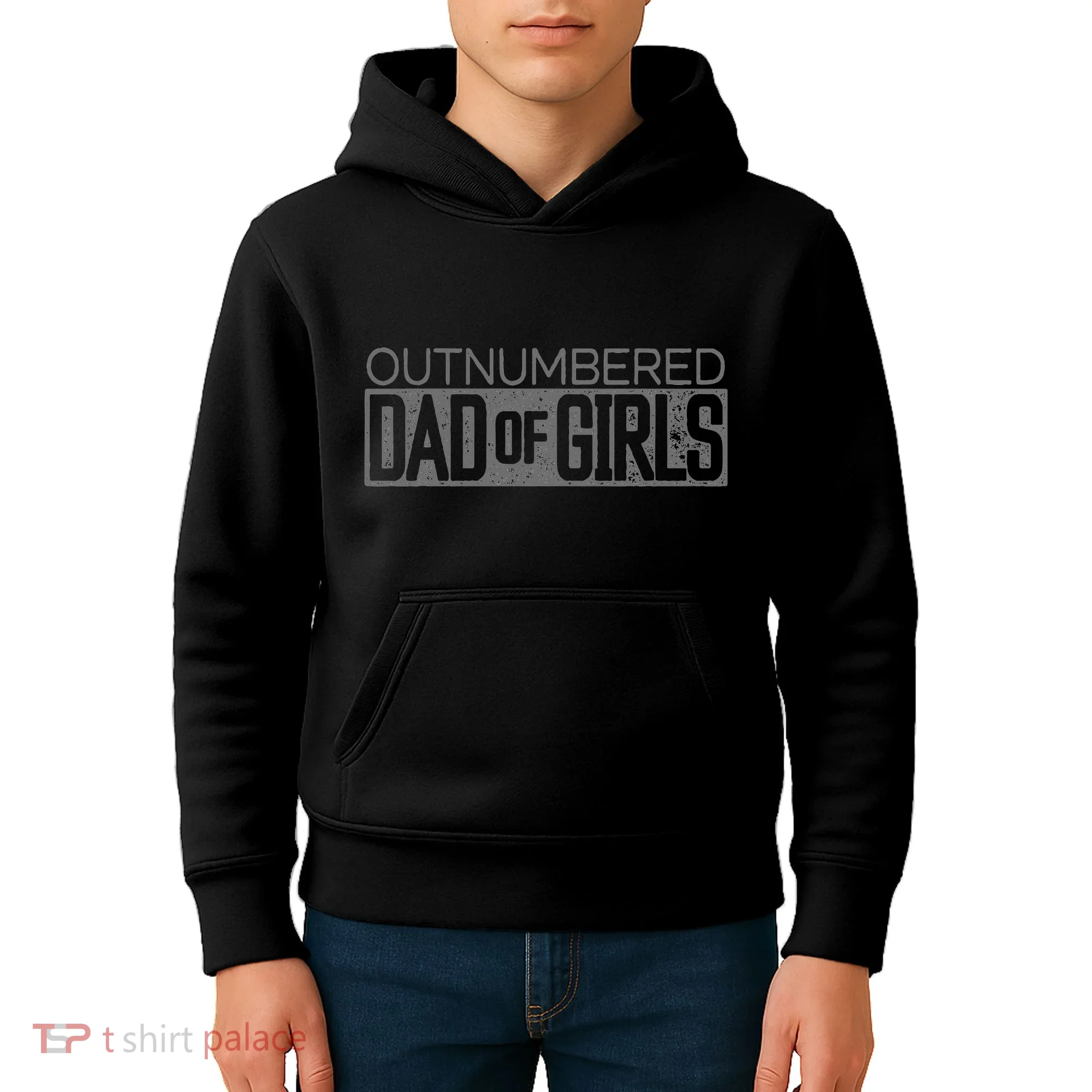Outnumbered Dad Kids Hoodie