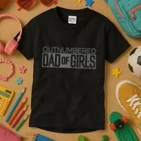 Outnumbered Dad Kids T-Shirt thumb 3
