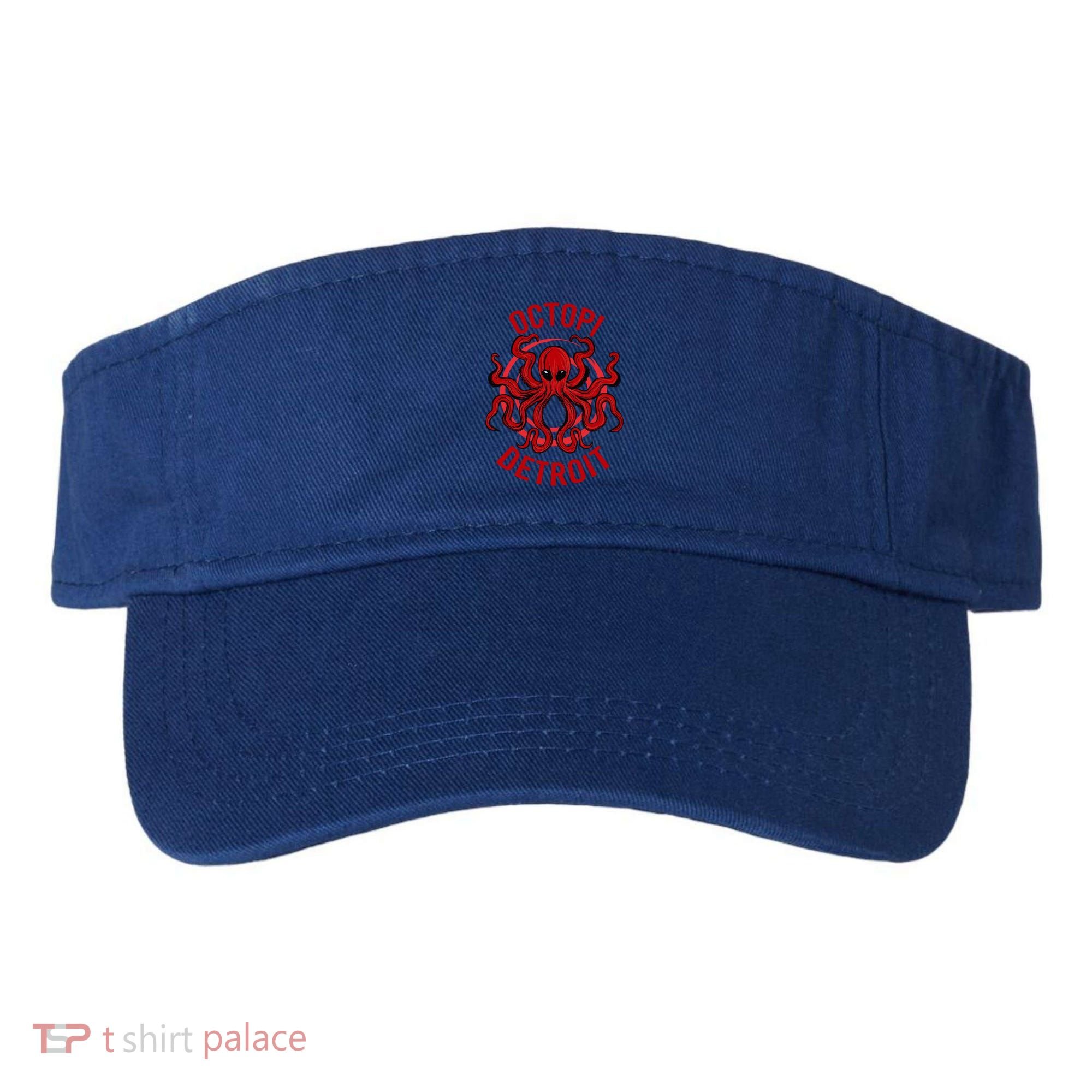 Octopi Detroit Octopus Kraken Tentacles Michigan Souvenir Great Gift Visor