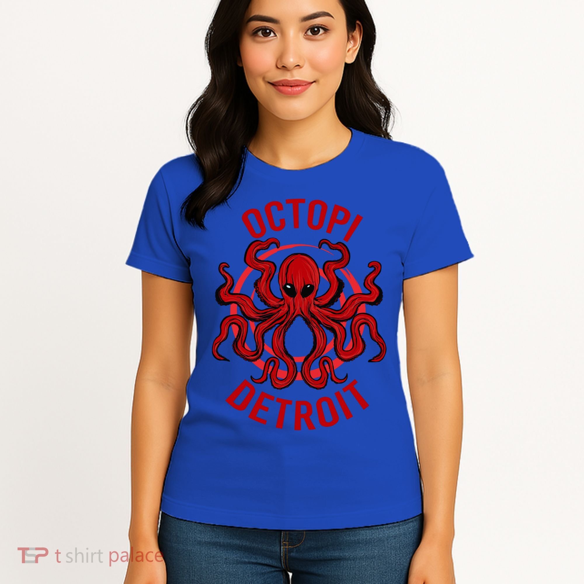 Octopi Detroit Octopus Kraken Tentacles Michigan Souvenir Great Gift Women's T-Shirt