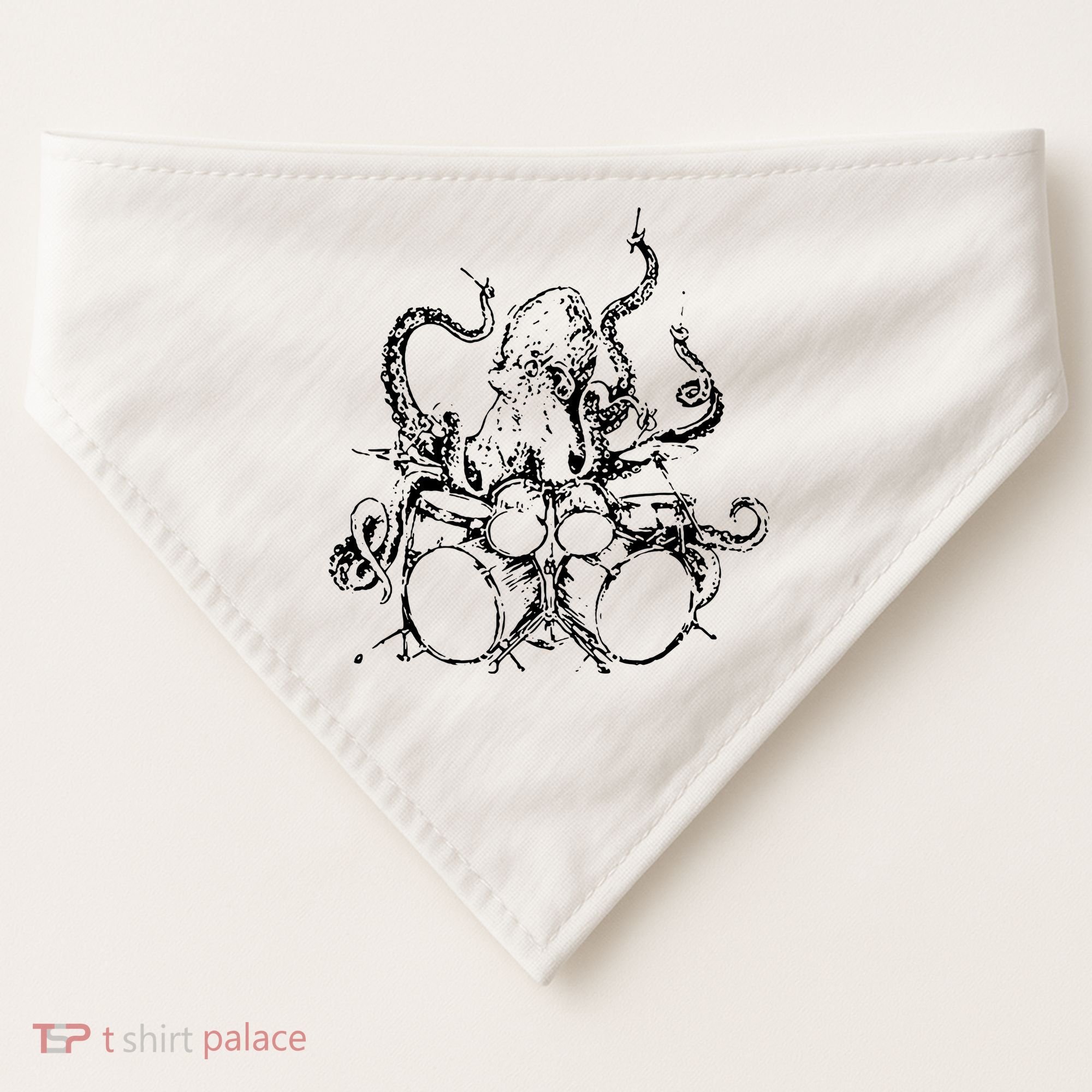Octopus Drummer USA-Made Doggie Bandana