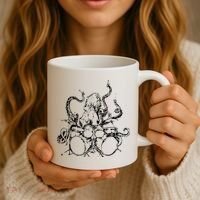 Octopus Drummer Coffee Mug thumb 3