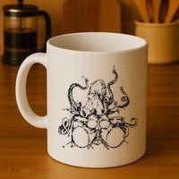 Octopus Drummer Coffee Mug thumb 4