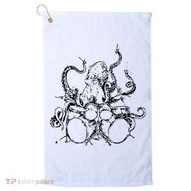 Octopus Drummer Golf Towel