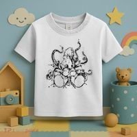 Octopus Drummer Toddler T-Shirt thumb 3