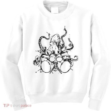 Octopus Drummer Kids Sweatshirt
