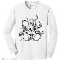 Octopus Drummer Kids Long Sleeve Shirt thumb 0