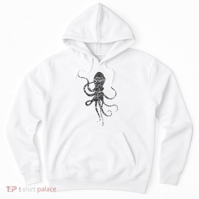 Octopus Distressed Print Vintage Octopus Hoodie