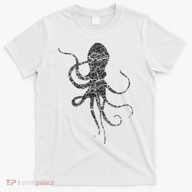 Octopus Distressed Print Vintage Octopus T-Shirt