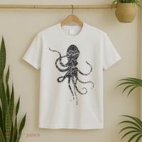 Octopus Distressed Print Vintage Octopus T-Shirt thumb 2
