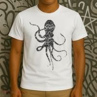Octopus Distressed Print Vintage Octopus T-Shirt thumb 3