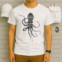 Octopus Distressed Print Vintage Octopus T-Shirt thumb 6