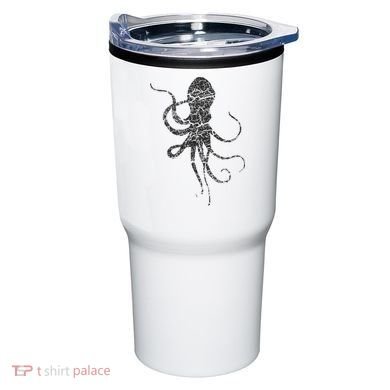 Octopus Distressed Print Vintage Octopus Tumbler